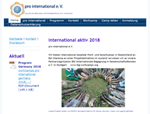 Tablet Screenshot of pro-international.de